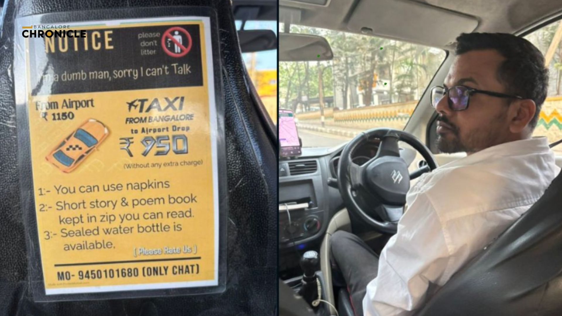 Heartwarming Story: Bengaluru Taxi Driver Offers Discounts and Comfort, Winning Thousands of Hearts Online